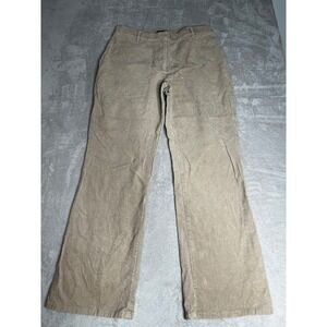 Ann Taylor Corduroy Pants Tan Size 12 Women's Bootcut Paisley Textured Vintay